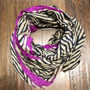 Zebra print infinity scarf